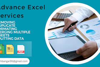 clean, formate ,merge , split excel data
