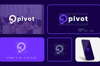 design modern minimalist tech crypto saas security ai and app icon startup logo