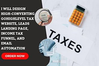 do gohighlevel income tax lead, tax website, tax landing page, income tax funnel