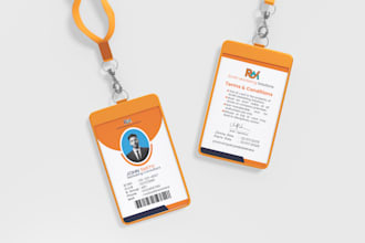 design id card,employee or student id card and name card