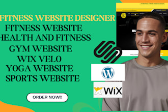 design a fitness website, fitness trainer website, and fitness business website