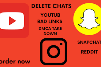 send dmca takedown notice to delete copyright contents from youtube, snt, ig
