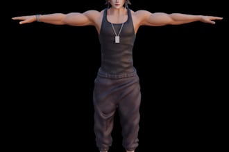 custom vrchat avatar 3d model furry vrc vr character via unity and blender