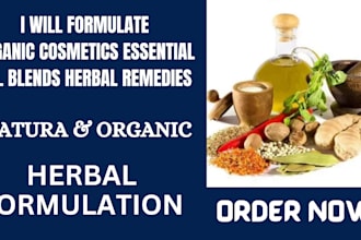 be organic cosmetics, essential oil blends, herbal remedies