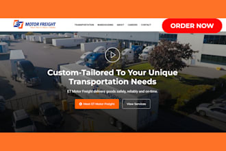 design trucking, transport, logistics, cargo moving, freight broker website