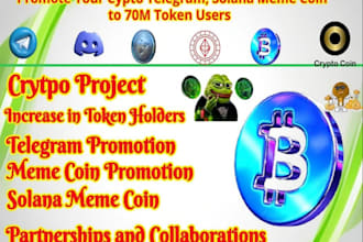 shoutout,share memecoin, solana project, sport app promotion to 200k crypto user