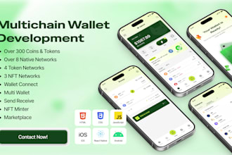 develop a multichain crypto wallet with  crosschain swap