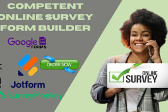 conduct online survey and online form using jotform google form