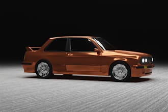 make a simple 3d car model