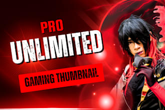design attractive youtube thumbnail gaming banner within 24h