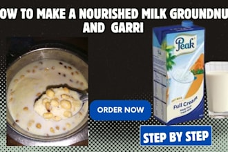 teach you how make a nutritious garri mix with groundnut and nourishing milk