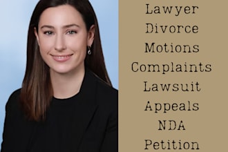 prepare divorce petitions, motions, lawsuits, and legal documents