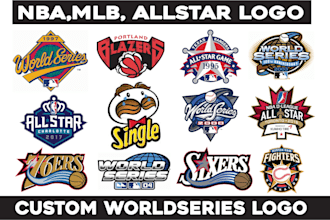 design professional nba, mlb, world series, all star nfl and parody logo to your