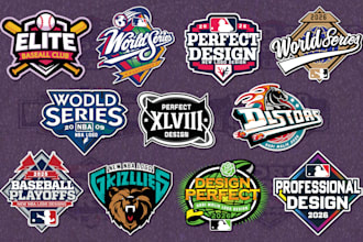design professional nba, mlb, world series, all star nfl and parody logo to your