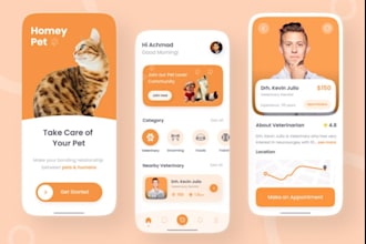 build ai pet care app, pet finder app, ai pet tracking app, veterinary app