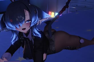 create 3d custom vrchat avatar, vrc avatar, furry avatar, 3d vrc character, nsfw