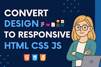convert figma to html, psd to html, xd to html, sketch to html responsive