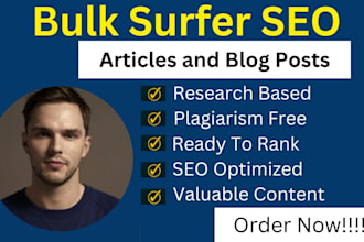 craft surfer SEO bulk articles and blog posts for google adsense approval