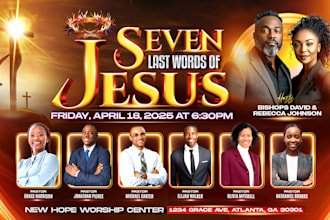 create eye catching church flyer, event flyer, or postcard design