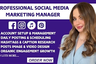 do social media content creator facebook post instagram marketing tiktok manager