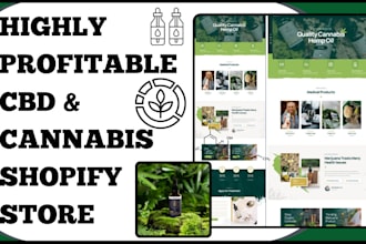 design cbd shopify store cbd website cannabis store cbd dropshipping website