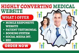 design medical website, doctor, dentist, plastic surgery, spa website