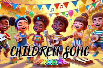 be your female vocalist to write children song, kids song, nursery rhymes, intro