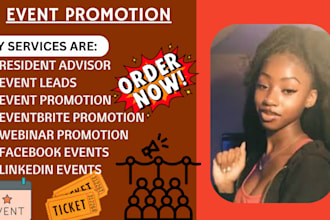 promote your event, webinar, eventbrite, event leads, concert, linkedin event