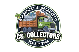 create creative and good looking dump truck logo  design