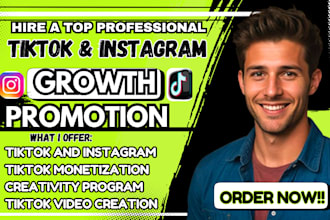 grow tiktok, instagram organic followers instagram promotion tiktok monetization