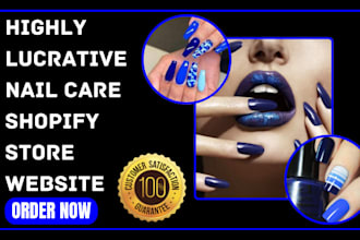 design nail care beauty products beauty salon cosmetics shopify store website
