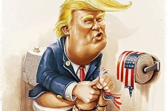 do political cartoon portrait and caricature
