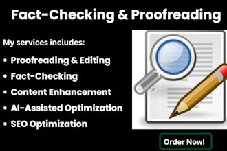 professionally fact check copyedit polish your document article or web content