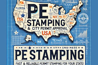 ca, fl, ny, tx, al, wa, ga, nc city permit, pe stamp, structural engineer