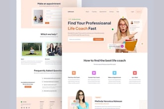 do wordpress coaching website, health coach, life coaching, consulting website
