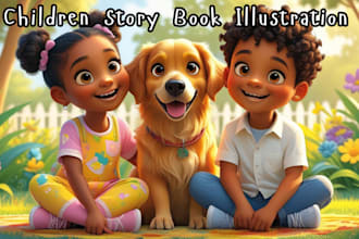 illustrate children story book illustration, children story book illustration