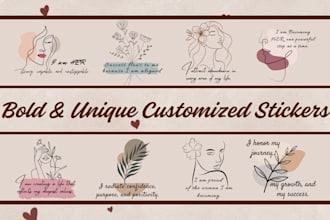 design stickers for planners, journals and etsy