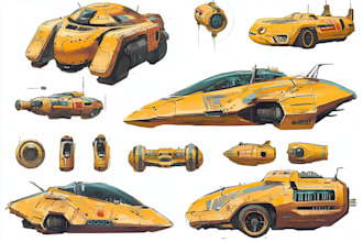 draw a spaceship or vehicle design