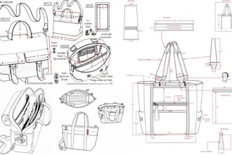 tech pack bag, backpack, bag design fashion tech pack bag and wallet tech pack