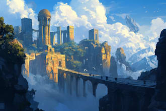 create background illustration and environment concept art
