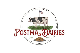 design animated super dairy farming logo