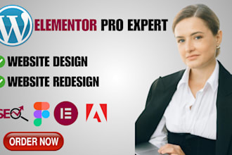 design or redesign wordpress website with elementor pro