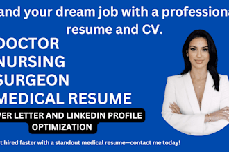 write a ats friendly resume for  medical doctor and nurse
