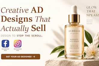 design meta ads creative, facebook and instagram ad creative