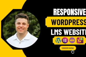 create an elearning lms wordpress website with learndash or website development