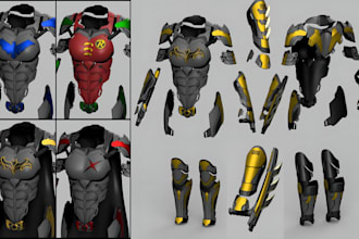 do 3d cosplay creation model 3d wearable armor helmet mask design cosplay props