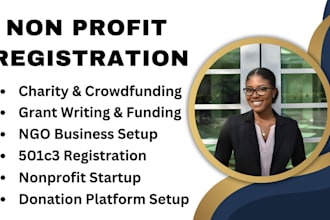 start your nonprofit, 501c3 registration, grant writing , crowdfunding setup