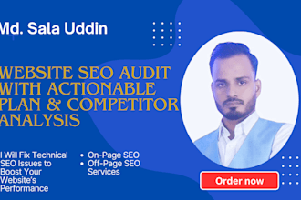 do SEO and website audit with competitor analysis and action plan