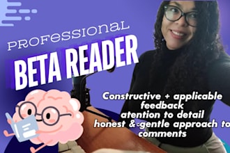 professionally beta read you novel