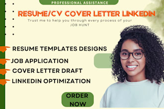 create attractive resume template,cv layout, job application design